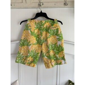 Lilly Pulitzer Shorts Size 2 Pineapple Yellow green Long Bermuda Shorts Resort